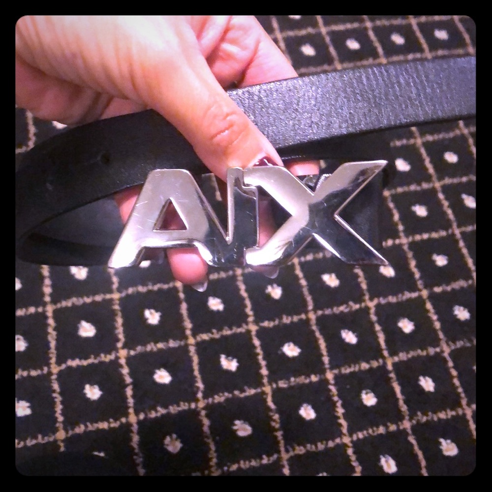 Black Armani Exchange Belt